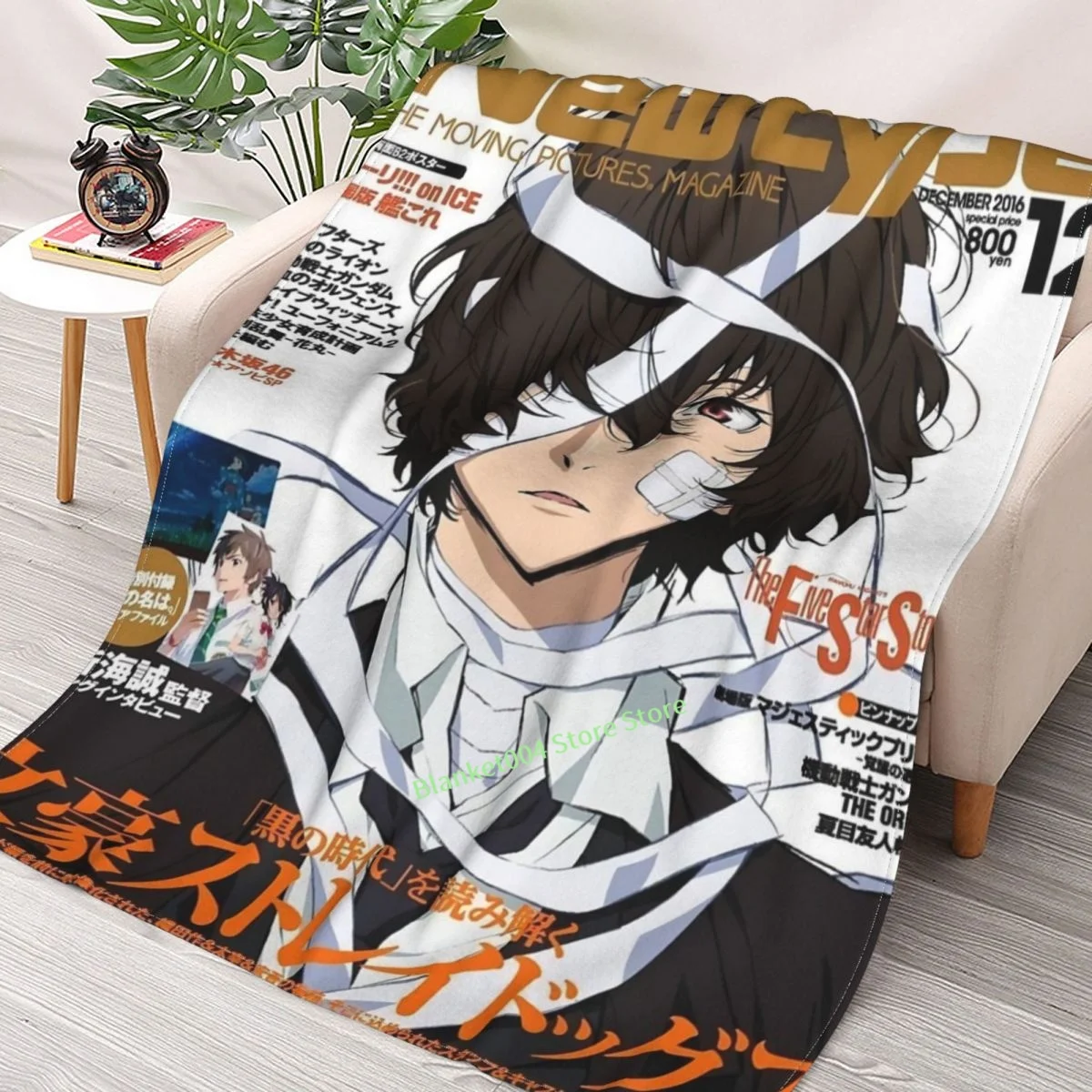

Bungou Stray Dogs - Osamu Dazai Throw Blanket 3D printed sofa bedroom decorative blanket children adult Christmas gift