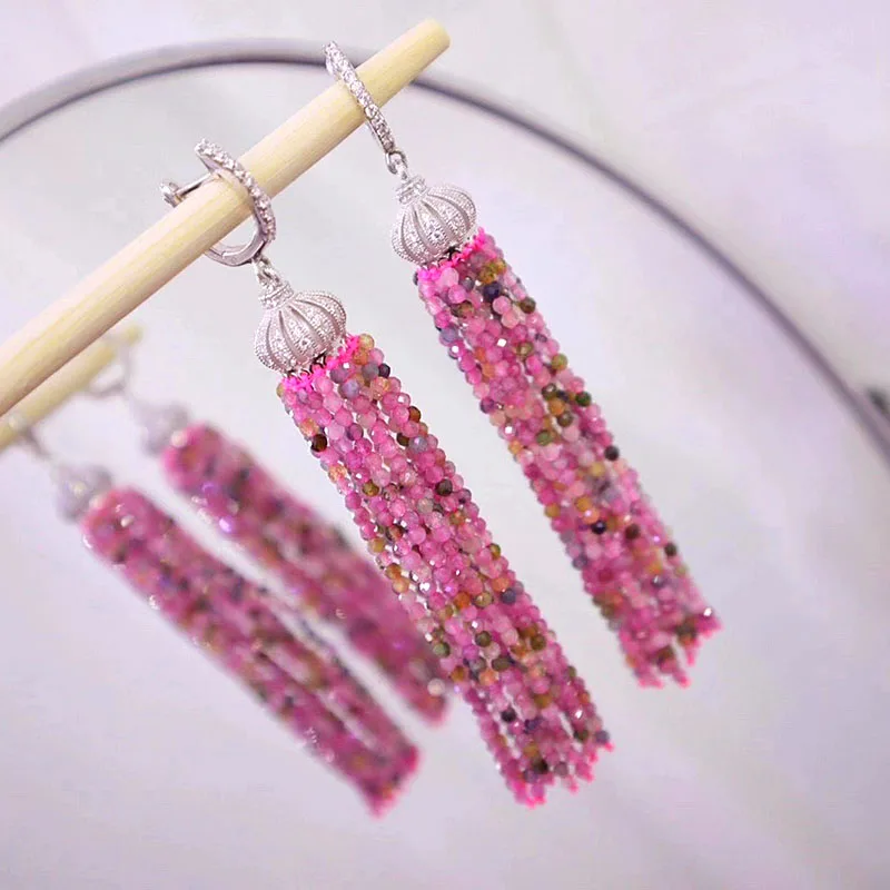 Orecchini pendenti con gemma a goccia in quarzo rosa sfaccettato / Oro giallo, oro rosa o argento sterling 925 / 3 modelli / Pietra portafortuna di ottobre - Italia Orecchini pendenti con gemma a goccia in quarzo rosa sfaccettato / Oro giallo, oro rosa o argento sterling 925 / 3 modelli / Pietra portafortuna di ottobre - Italia