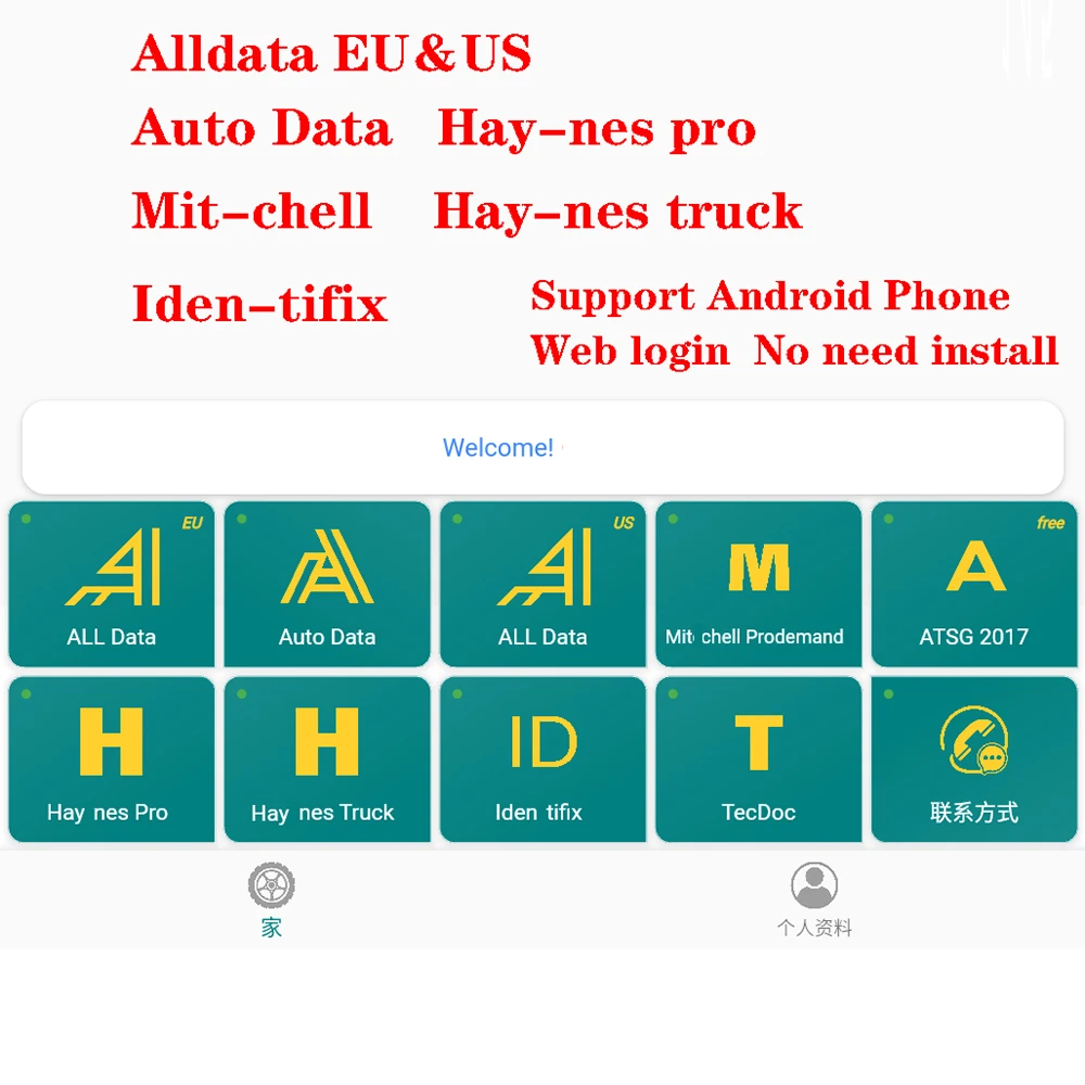 Online Software For Auto Data Alldata Eu Us Hay-nes Truck Mit-chell  Iden-tifix Workshop Repair Software Support Pc Phone - Diagnostic Tools -  AliExpress