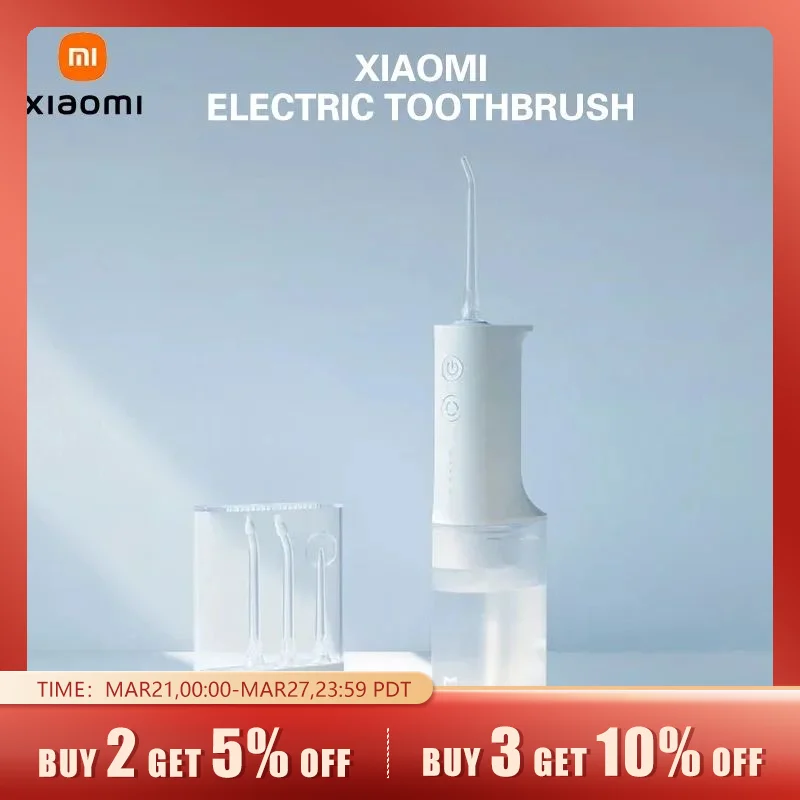 XIAOMI MIJIA MEO701 Portable Oral Irrigator Dental Teeth Whitening Flosser Bucal Tooth Cleaner Waterpulse Water Thread for Teeth