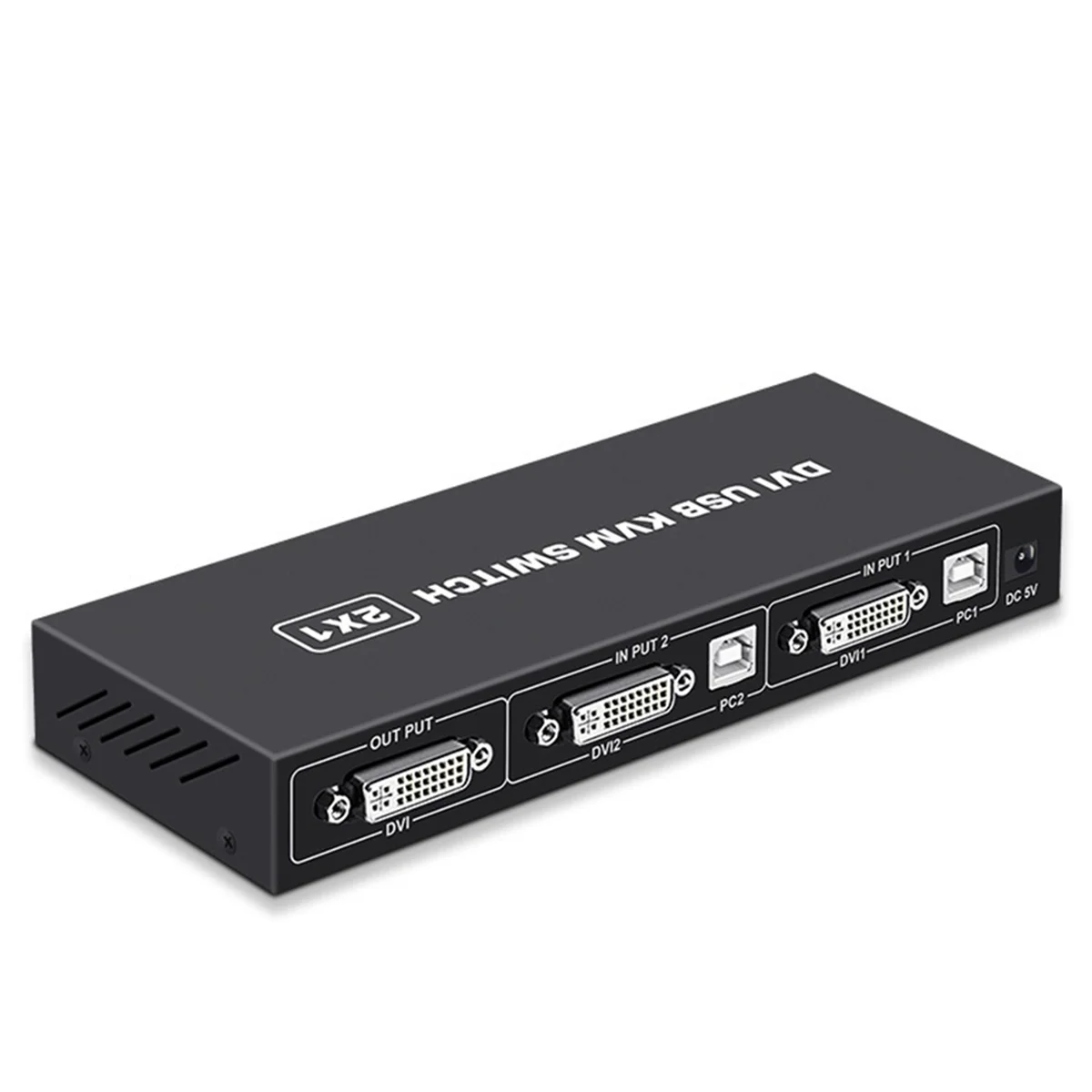 DVI KVM Switch 2-в-1, 4K, два компьютера, USB клавиатура, мышь, монитор для печати, Мультиэкран