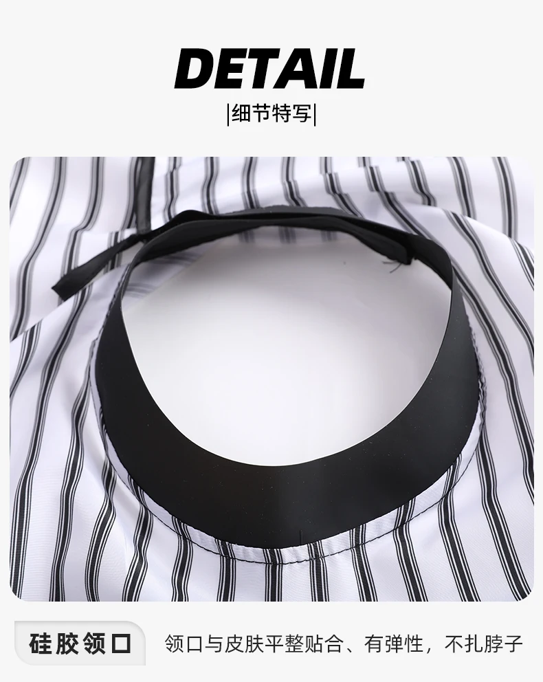 Silicone Collar Haircut Cape Cloth Cutting Hair Pattern Salon Barber Cape Hairdressing Hairdresser Apron Wrap Gown Barber Apron 4