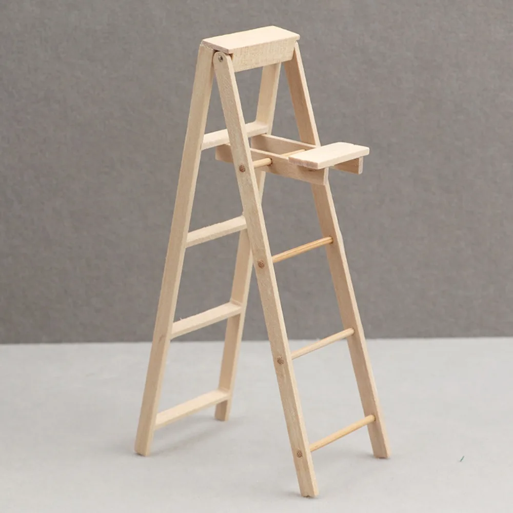 1:12 Dollhouse Miniature Furniture Handmade Wooden Ladder Fairy Door For Kid Magic Tooth Fairy Doll Accessories 4