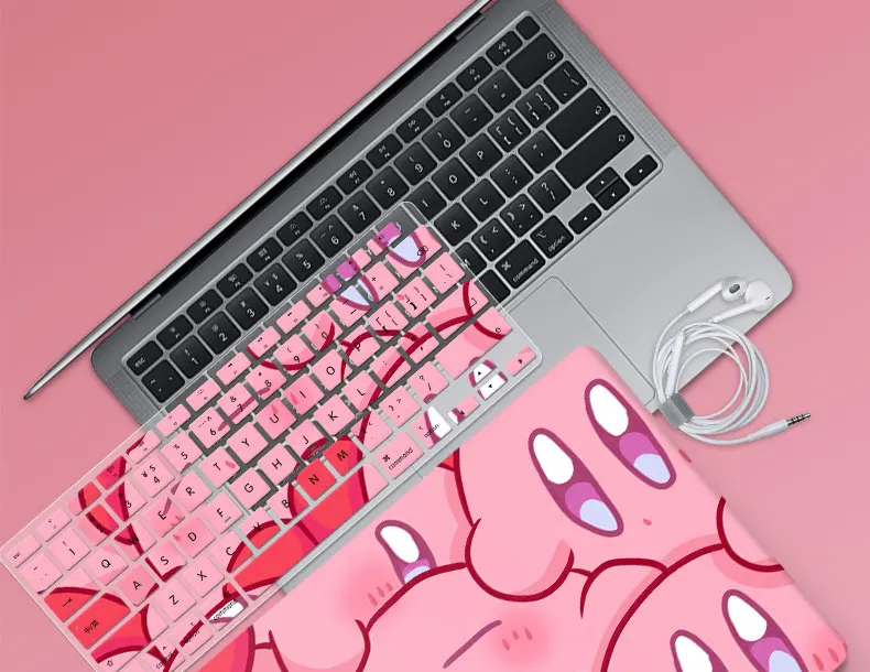 caso bonito teclado de silicone capa para macbook pro13 16 a2141