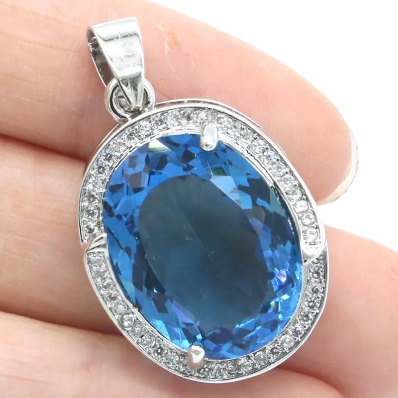 8g Real Customized 925 Solid Sterling Silver  PENDANT Fantastic Changing Zultanitel Alexandrite Topaz Kunzite London Blue CZ Dai