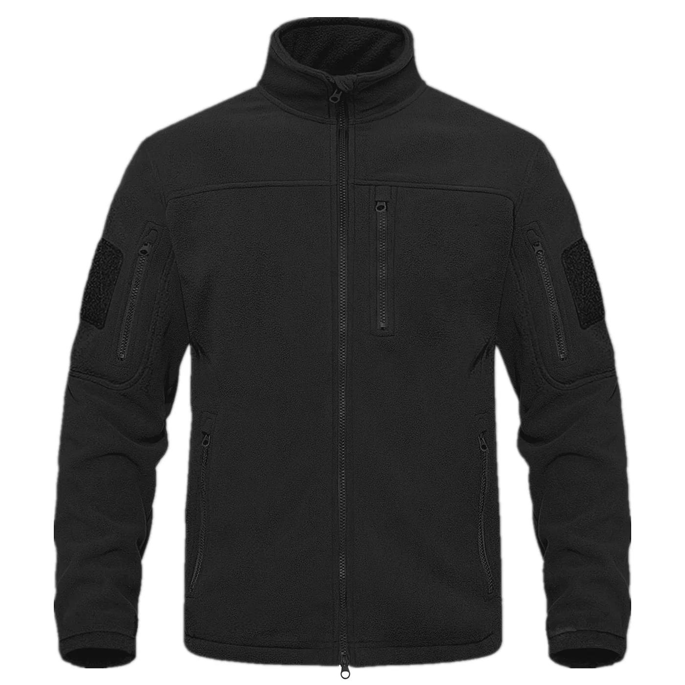 Outdoor Sports Full Zip Hiking Jackets Men's Outdoor Camping Fleece Jacket Coats  Zipper Pockets Tactical Work Outwear Overcoat
