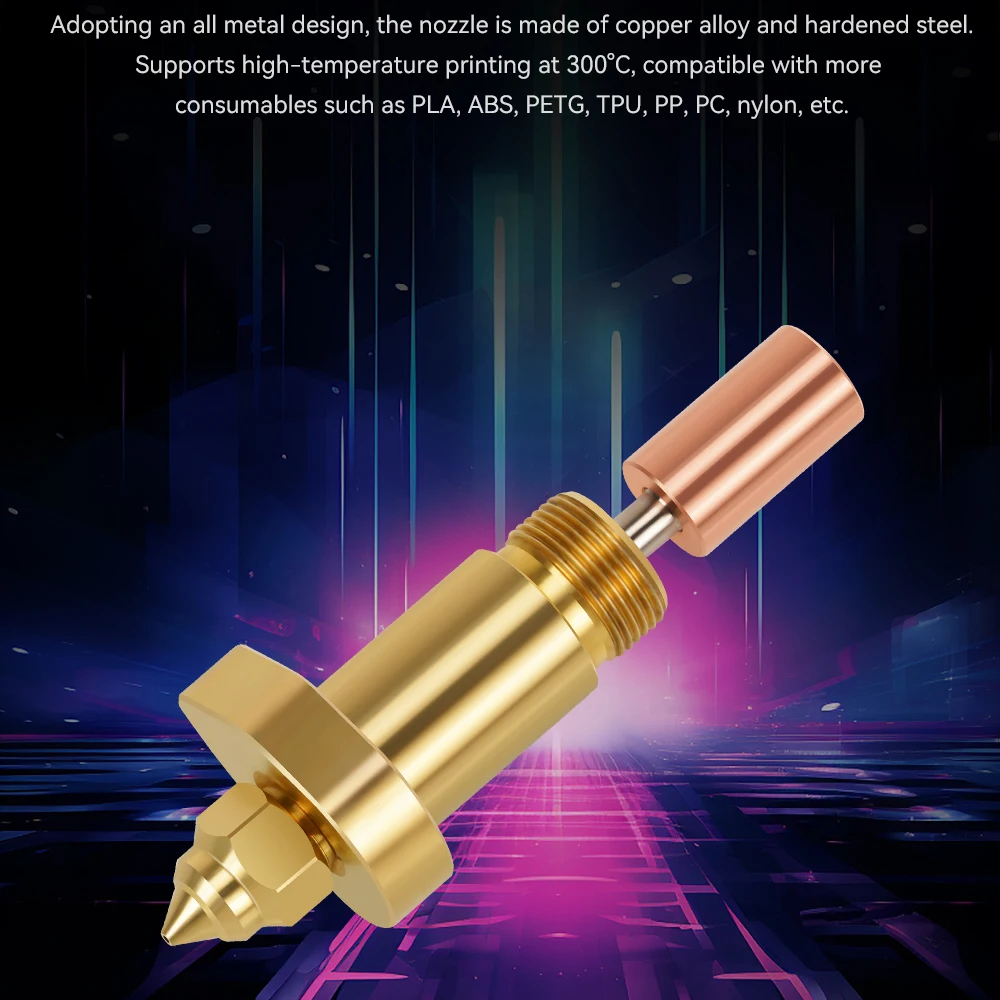 High-Performance 3D Printer Hotend Kit with Ceramic Heating Block, 300°C Thermal Resistance