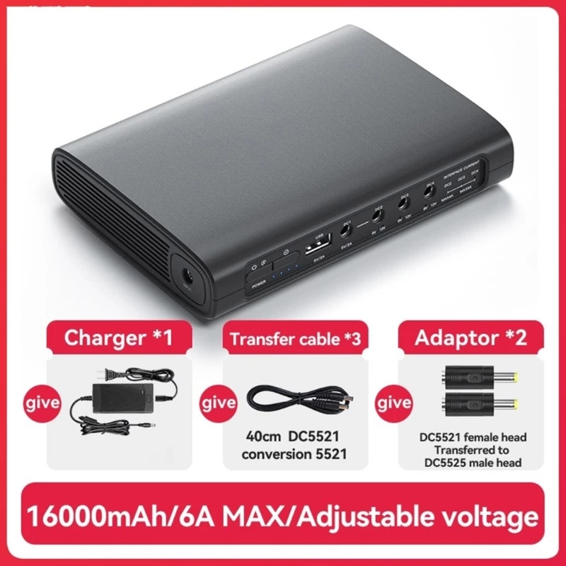 

5V 9V 12V 5.5x2.1mm UPS Power Supply for Modem Wifi Routers Camera Speaker