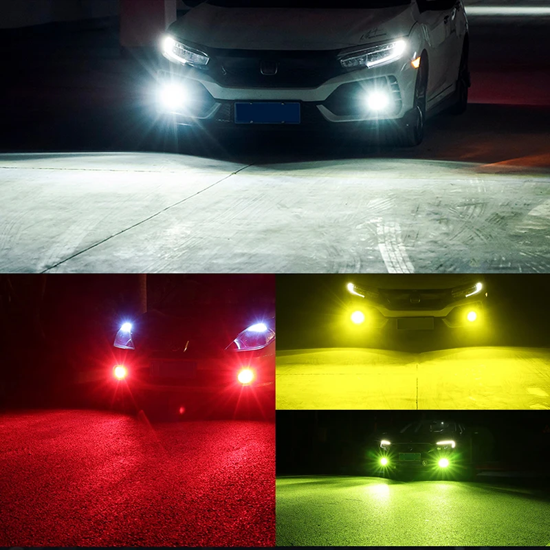 2개 H4 rgb H7 LED 안개등 H8 H11 led 전구 5050SMD 9005 hb3 led hb4 9006 H27 RGB 다채로운 H1 전구 자동차 전면 안개등 리모컨