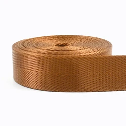 Versatile Nylon Webbing Canvas Ribbon for Creative Sewing and Crafts (Brown)