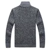 Winter Fleece Carigan Men Sweater Fanshion Patchwork Thick Warm Sweatercoat Men Slim Knitted Sweater Cardigan Men Clothing 2022 2