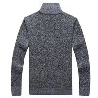 Winter Fleece Carigan Men Sweater Fanshion Patchwork Thick Warm Sweatercoat Men Slim Knitted Sweater Cardigan Men Clothing 2022 2
