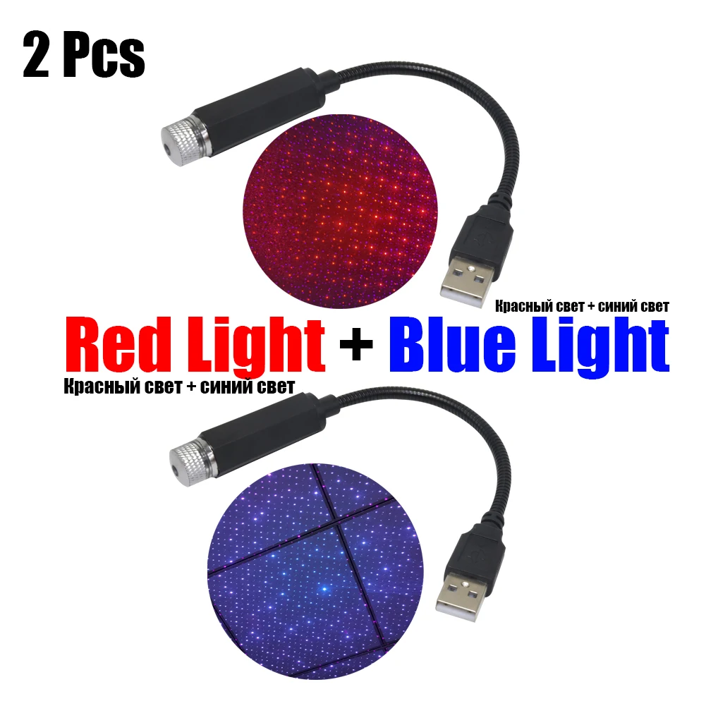 Led Car Lights Led Lights Led Atmosphere Lamp Led Car Decoration Lamp Car Ambient Lights Led Atmosphere Lighting Led Interior Lights Car Interior Lamp Led Star Projector Lamp Car Projector Lamp Mini LED Car Roof Star Night Light Projector Atmosphere Galaxy Lamp USB Decorative Adjustable for Auto Roof Room Ceiling Decor