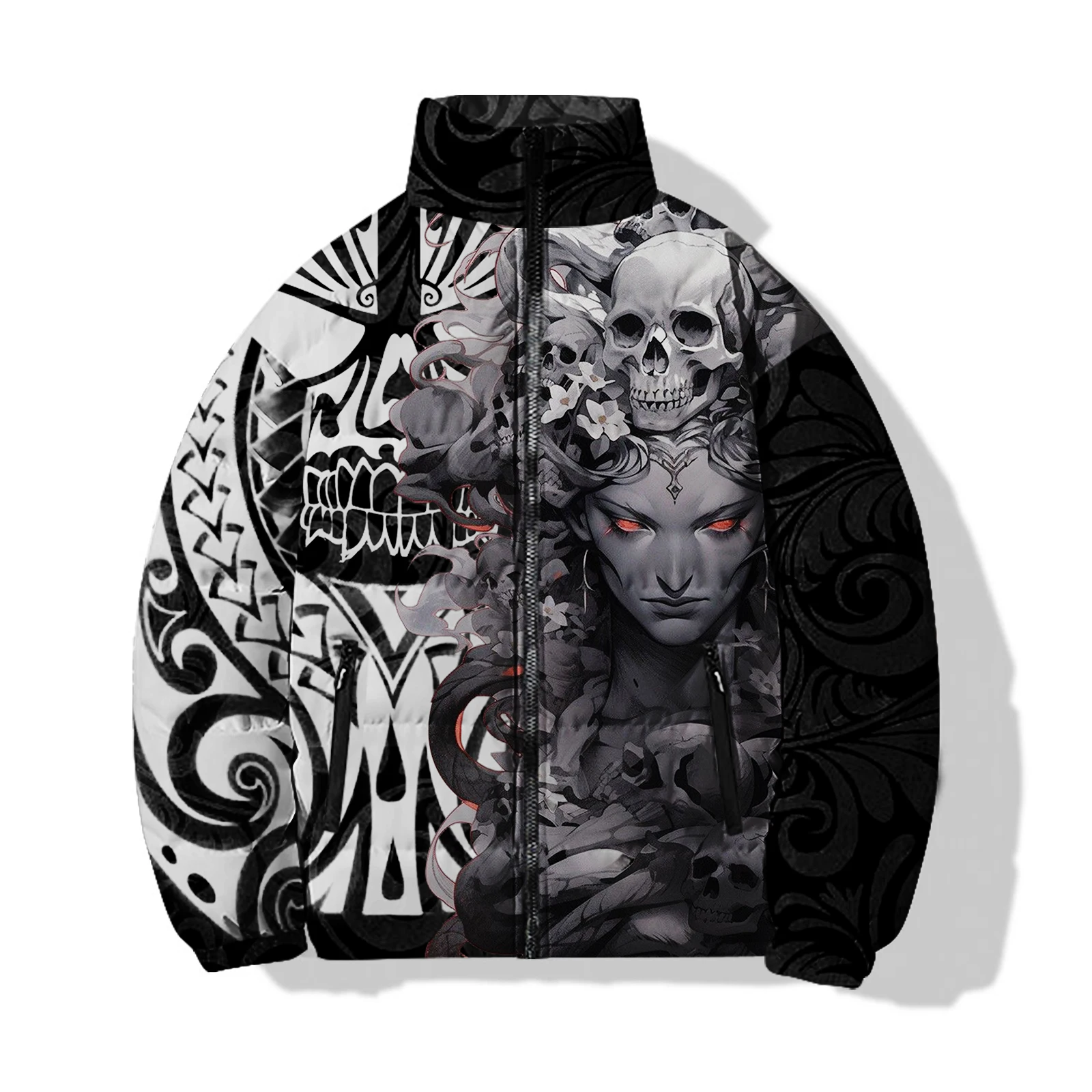 thumbnail image 1 of Chaquetas con estampado de monstruo personalizado Parkas para hombre Ropa de moda para hombre Abrigos cómodos y cálidos modernos y versátiles para hombre, 1 of 4