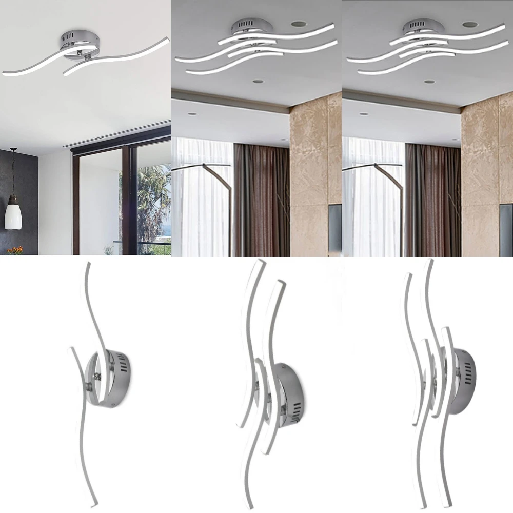 ホワイト シーリングライト 波状デザイン 波状のアルミニウムシーリングライト,モダンなデザイン,装飾的な