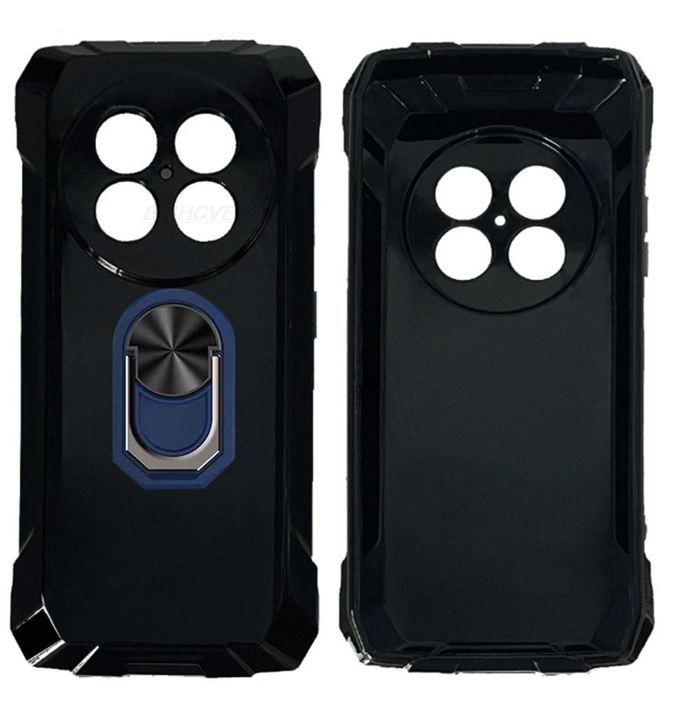 Durable Ring Holder Bracket Case - TPU Soft Silicone Cover for Blackview Rock 2 6.67 Smartphone