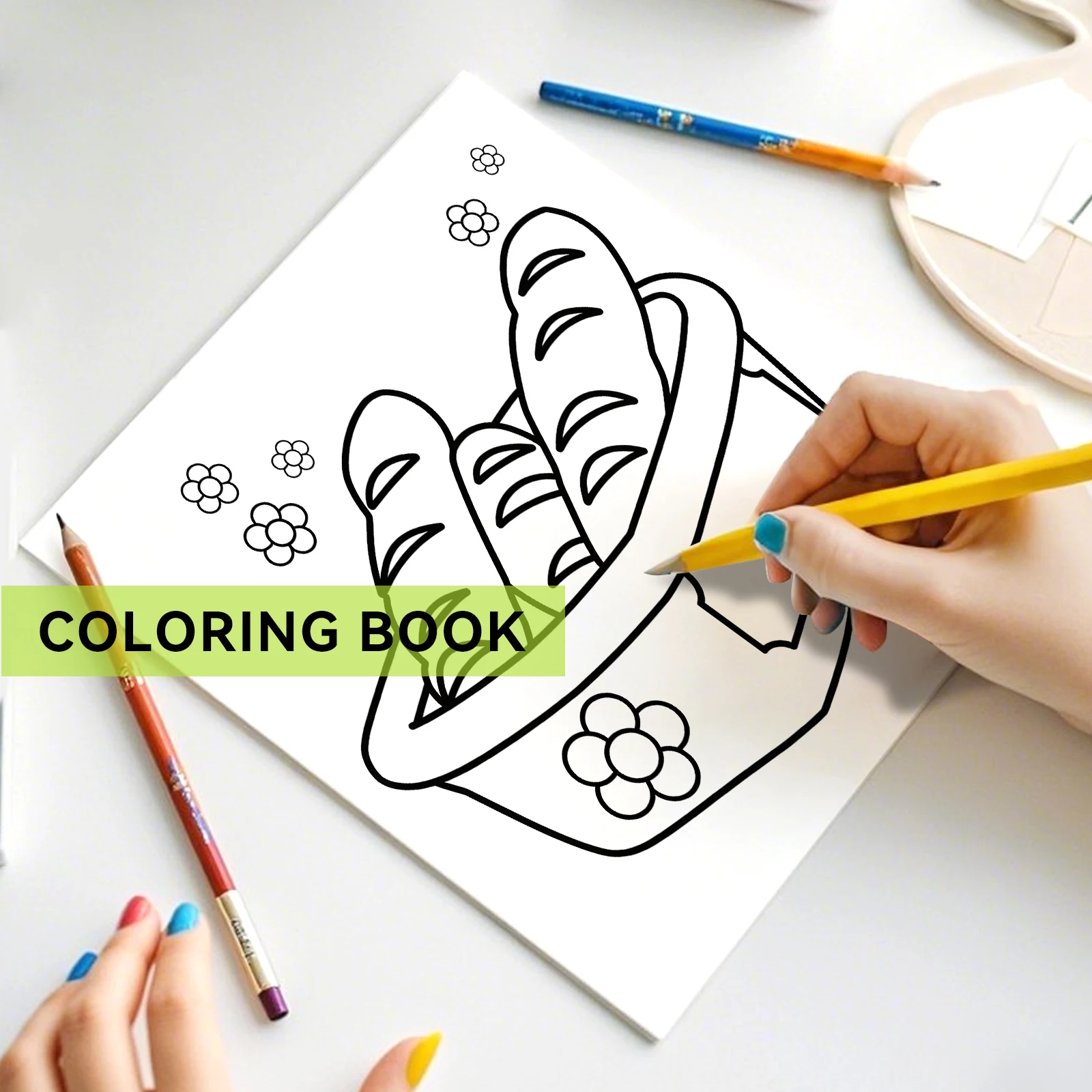 BAKE SHOP Coloring Book for Adults And Teens Featuring Cute Drawing Book Bold-easy Patterns Perfect Gift for Party and Birthday 5