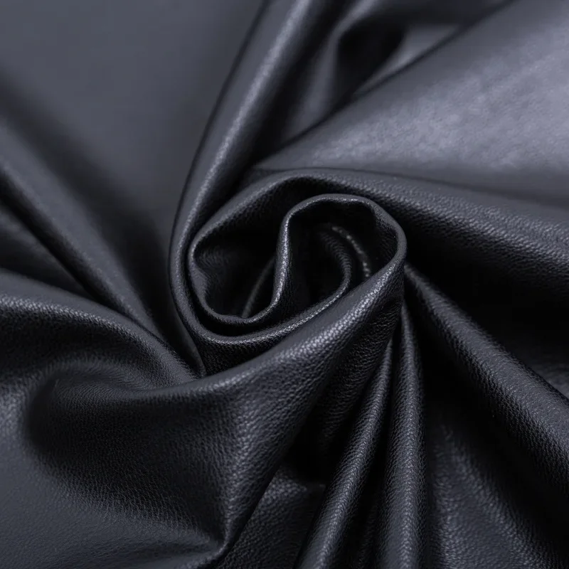 Skin-friendly PU Leather Fabric Sheepskin Patterned Drapery Artificial Clothing Material for Men Women Children And Babies