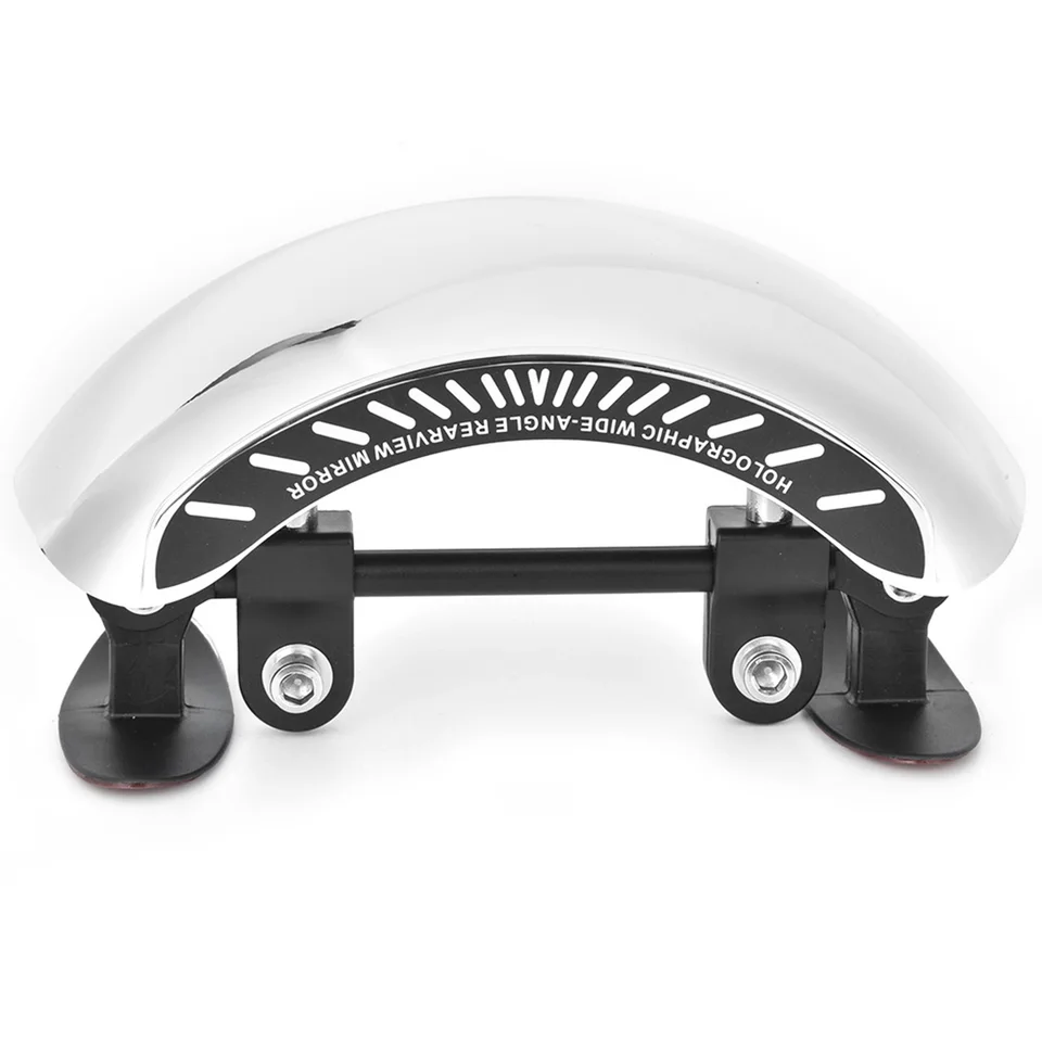 Specchietto Retrovisore Moto 180&deg; Grandangolare - Cromato, Adesivo Per Parabrezza
