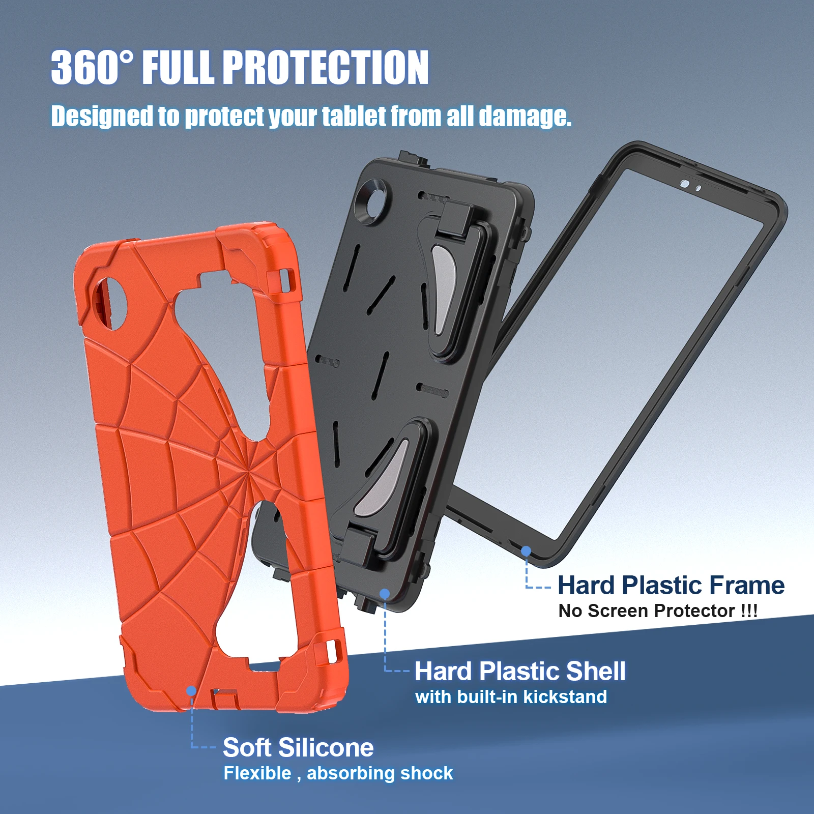 Versatile Tablet Protective Case with Stand - Available in 10 Colors