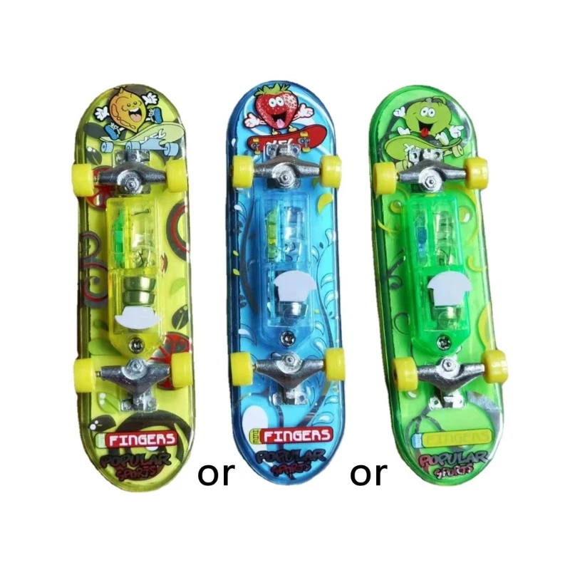 Finger Skateboard Luminous Mini Fingerboard Toy Professional Finger