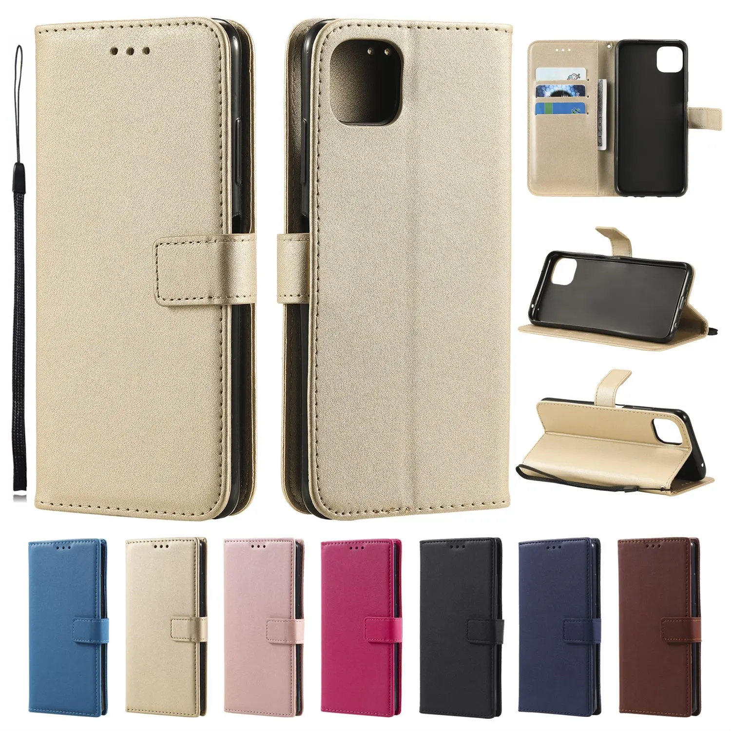 samsung cases cute Wallet Phone Case For Samsung Galaxy A42 A02S M02S A32 A52 A3 A5 A8 A20 A30 M10S A40 A70 A50 A30S A50S S10 Leather Phone Cases kawaii samsung cases