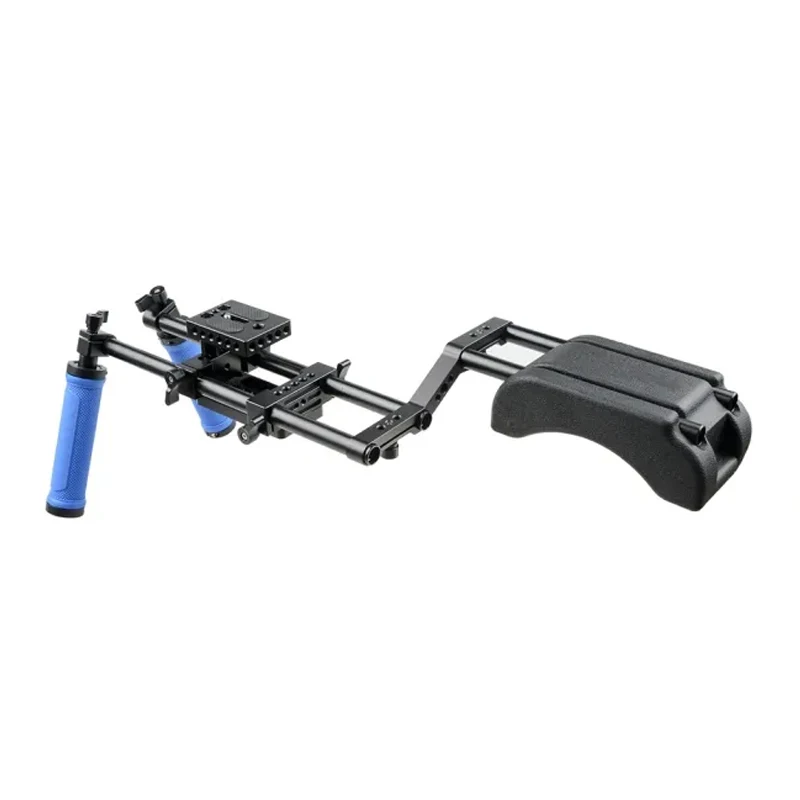 Dual Handgrip Shoulder Mount Support Rig Kit With Z-Shape Bracket for DSLR Camer