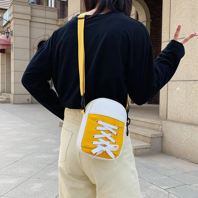 Canvas Messenger Bag Shoulder Messenger Bag Sneakers Stripe Stitching Design Casual School Work Travel Men And Women womens bag mens messenger bag mens shoulder bag