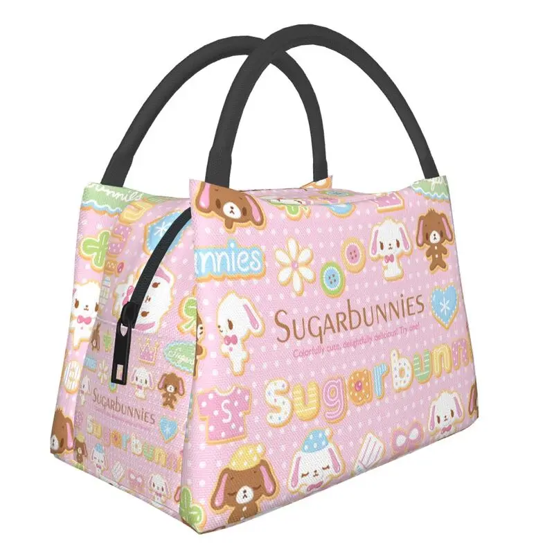 

Sugarbunnies Insulated Lunch Bag for Outdoor Picnic Japanese Anime Cartoon Waterproof Thermal Cooler Bento Box Women