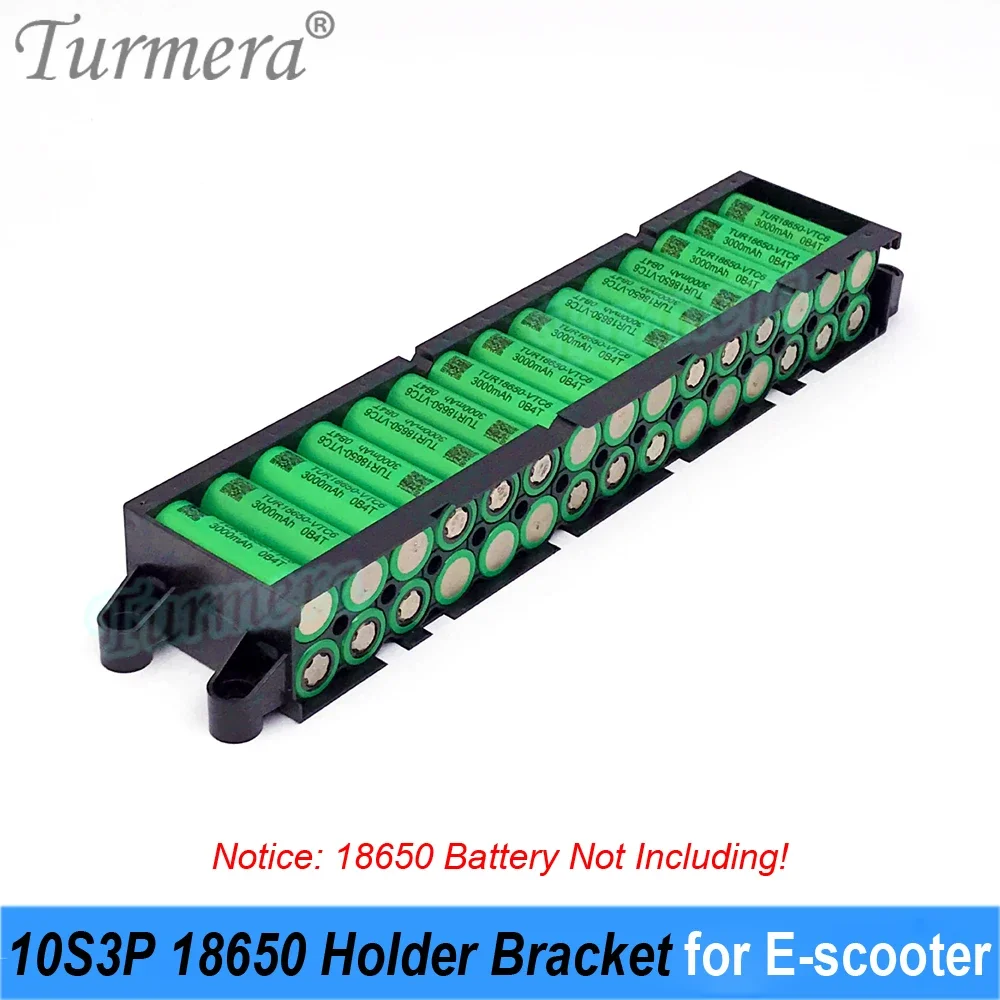 Turmera 36V 18650 Battery Holder with Welding Nickel and 15A BMS Board