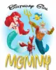 The Little Mermaid Birthday Shirt Mermaid Family Set T-Shirt Family Matching Outfits, Customized with Any Name and Age 5