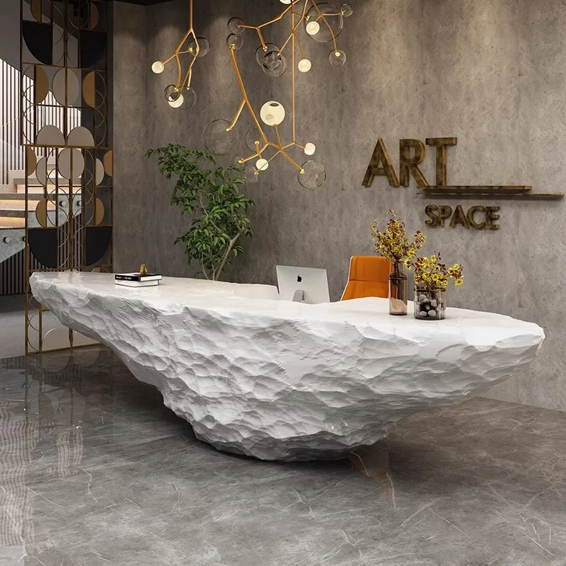Luxury Front Desk Reception Desks Checkout Counter Cash Register Reception Desks Italian Design Office Furniture Receptie LLRD