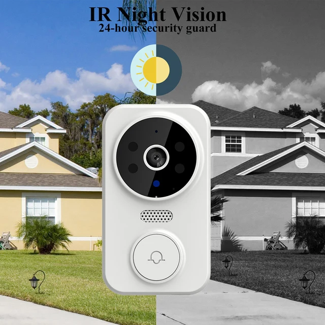 WiFi Smart Video Doorbell Camera Night Vision Smart Visual Doorbell APP Remote Monitoring Intelligent Doorbell for Home Security 3