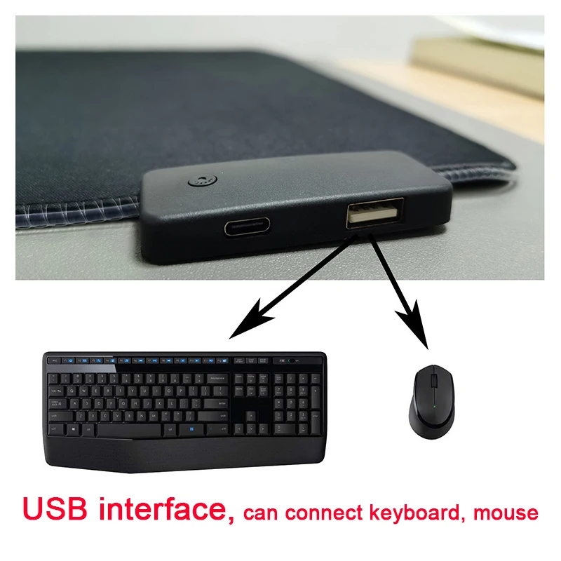 LED Light Desk Mat xxl Computer Mousepad With USB Hub 80x30