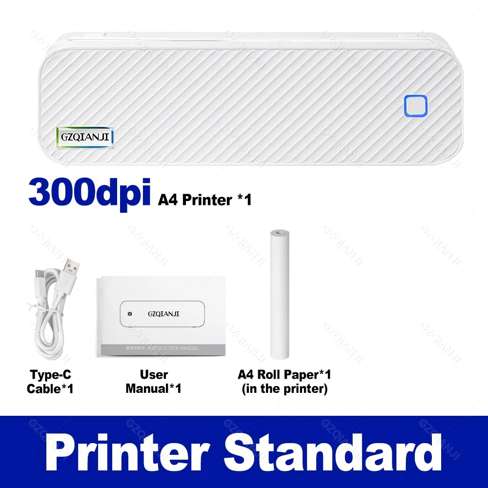 طابعة حرارية محمولة صغيرة الحجم بحجم A4، لا تتطلب...