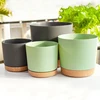 Plastic Flowerpot Flower Plant Pot Balcony Courtyard Potted Plants Bonsai Flowerpot with Drainage Home Garden Tray macetas 1