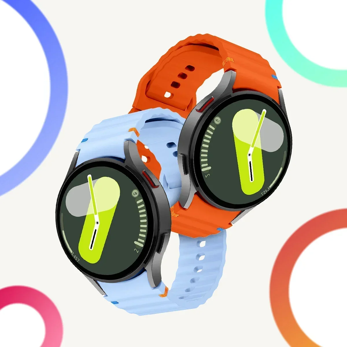 Enhanced Silicone Sports Strap for Smartwatch - Versatile and Durable Design