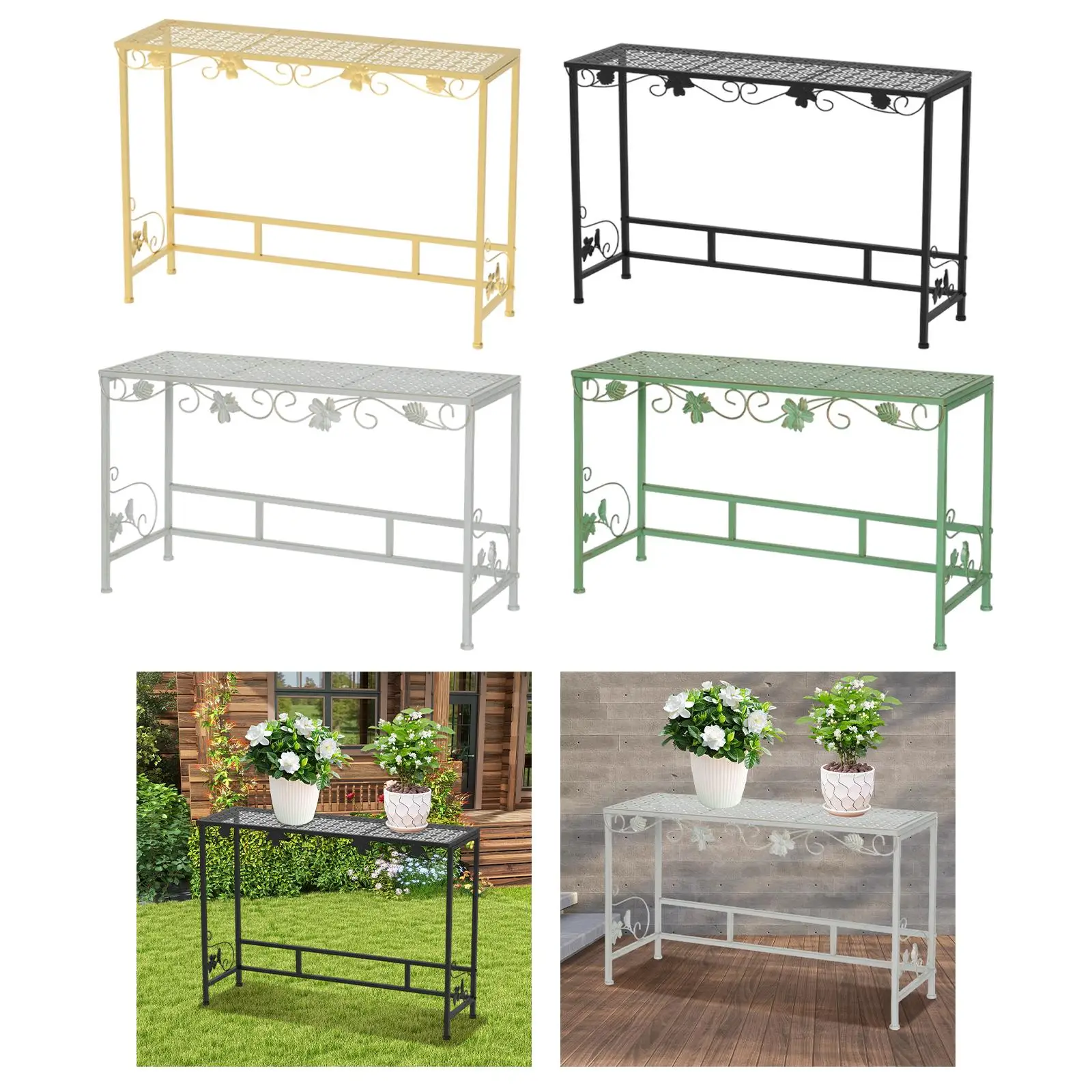 Plant Stand Flower Pot Holder Rack Gifts Planter Rack Display Shelves Metal Plant Stand Shelf for Outdoor Living Room Balcony
