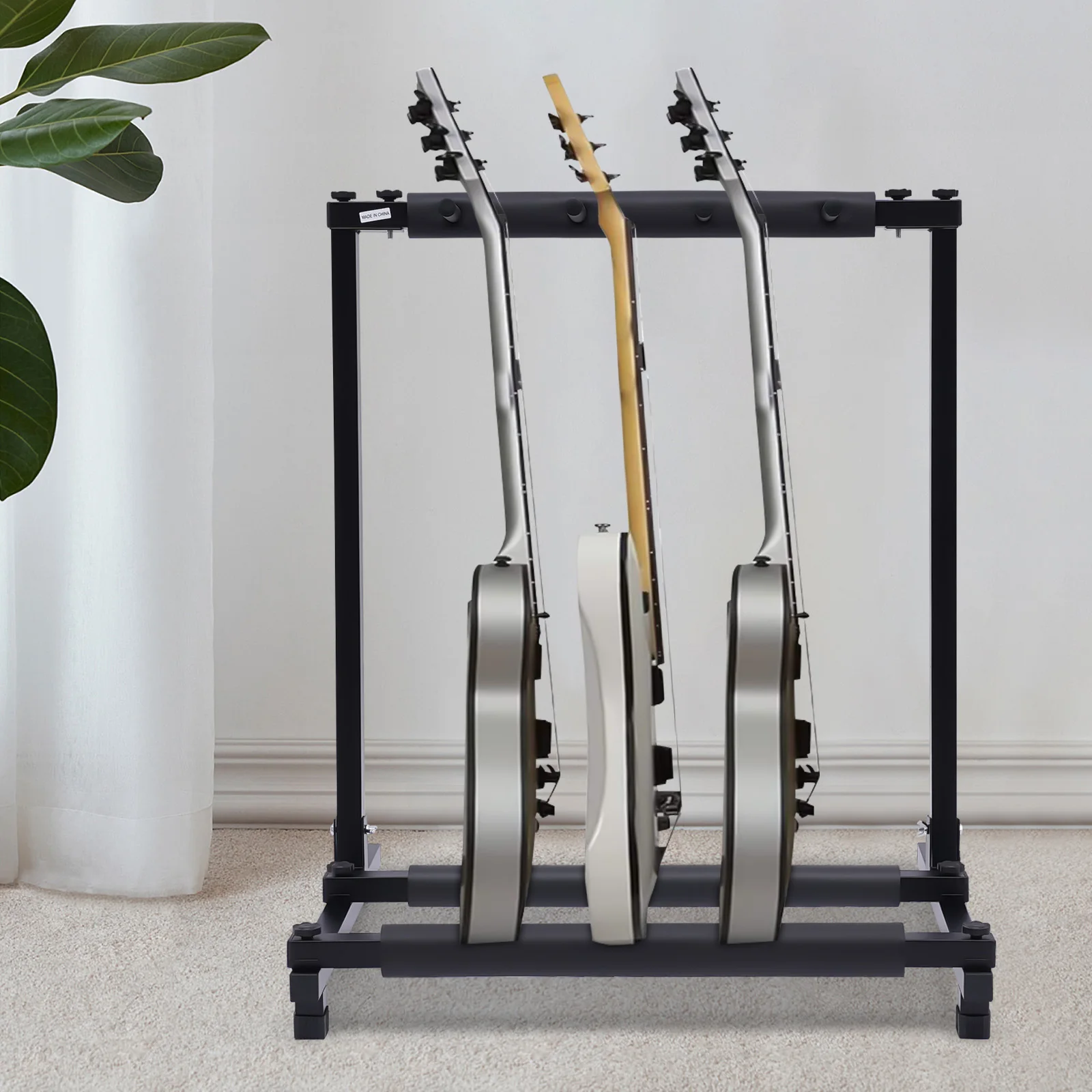 Supporto Chitarra 5 Scomparti Pieghevole - Nero Per Acustiche