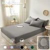 Soft Microfiber Fitted Bed Sheets with Elastic Bands Cotton Bedspread Covers Mattress Pad for Single Double/King/Queen Size Beds 3