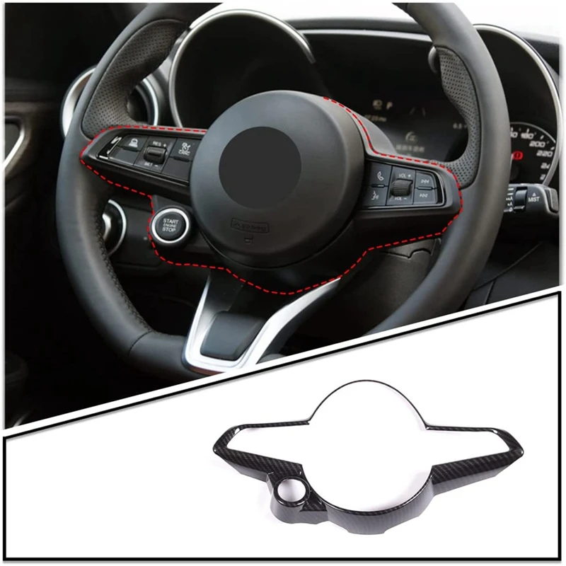 Volante Trim Car Interior Volante Trim Frame Sticker Accessori Interni Per Alfa Romeo Giulia Stelvio 2020-2022