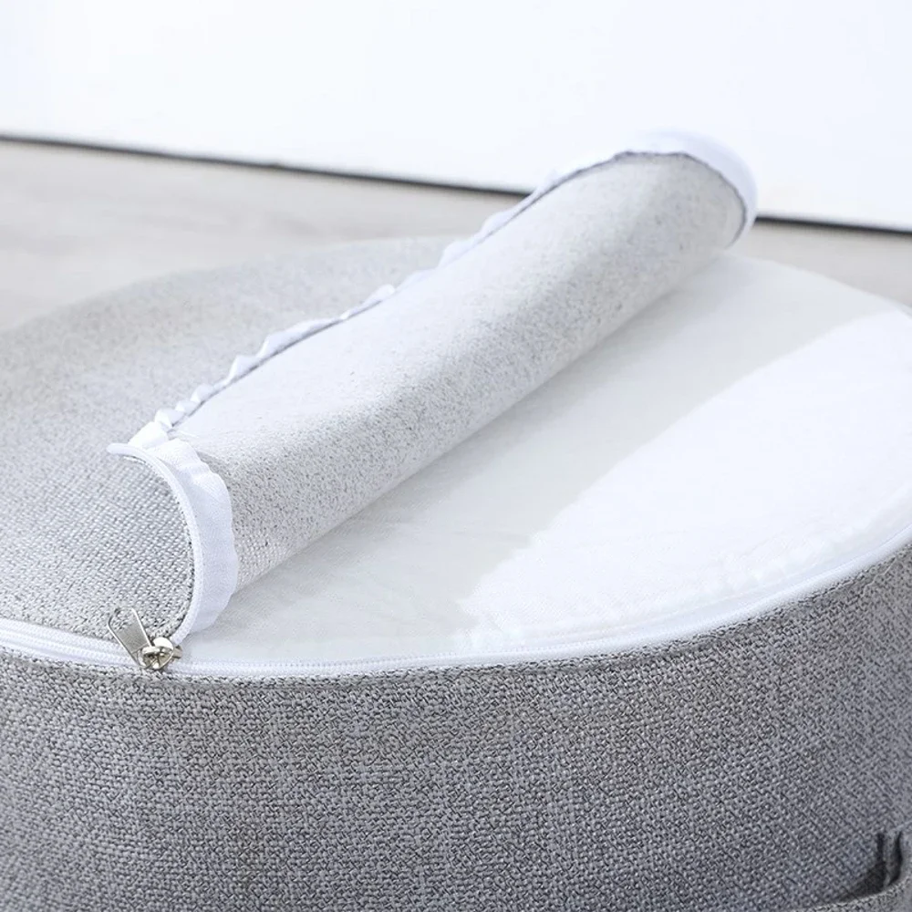 Linen Meditation Cushion Round Tatami Cushions Removable Thickening Sponge Floor Seat Pad Japanese Style Futon Home Decor 6