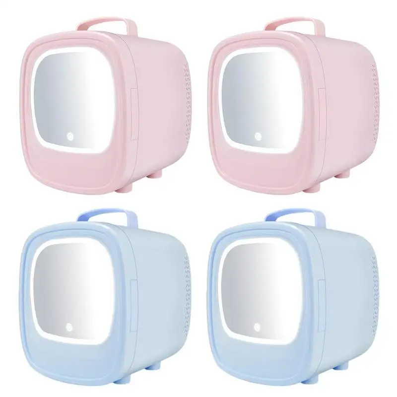 

Skincare Mini Fridge 6L Portable Cosmetic Makeup Refrigerator With Mirror Door Small Refrigerator Cooler Or Warmer For Van