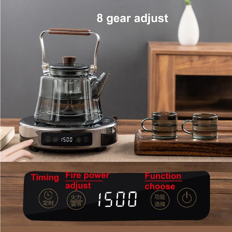 1500W Electric Ceramic Stove Tea Stove Electric Hot Plate Heater Stove Heating Furnace Mini Portable Tea Maker Water Boiler 220V 5