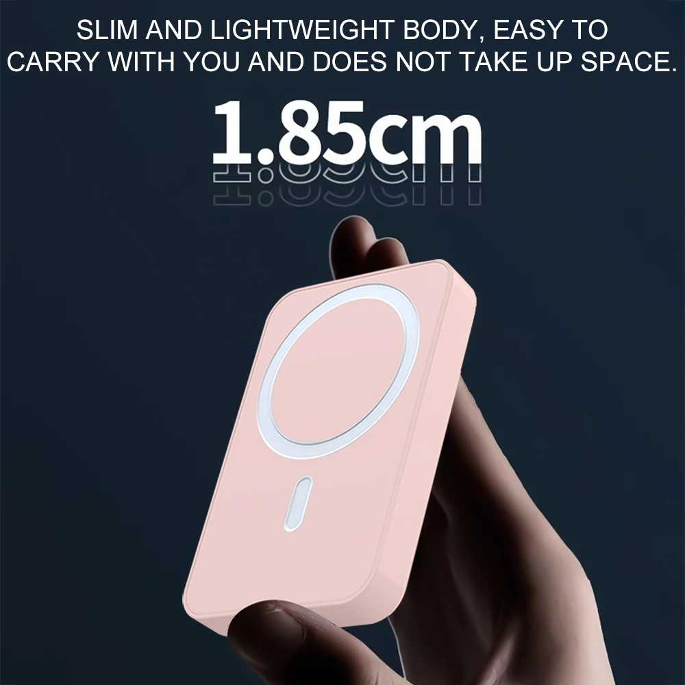 Portable Mini Magnetic Power Bank Fast Charging 5000/10000mAh  15W Wireless Charging Phone External Battery For iPhone 15 14 13 6
