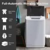 Automatic Washer Machine,Portable Washing Machine for Household Use,1.04 Cu.Ft.Laundry Washer Spin with 10 Wash Programs& LED Di 3