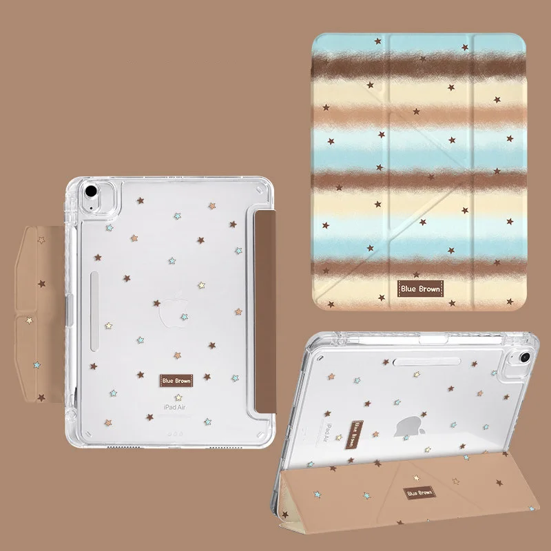 Premium Foldable iPad Case with Magnetic Buckle and Inner Pocket