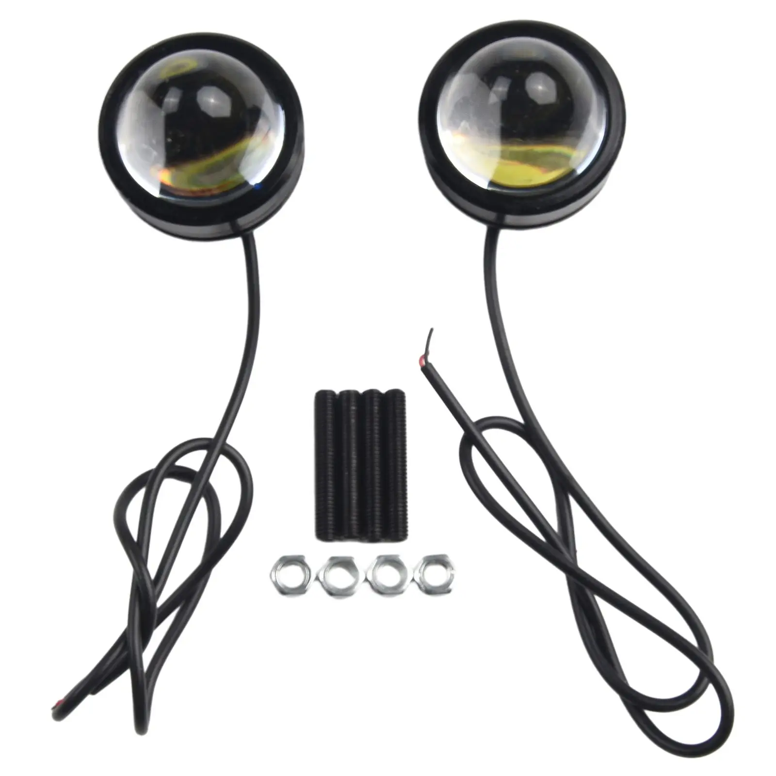 

Daytime Light Fog Light Set Universal White 1 Pair 12V-24V 2PCS Anti-fog Bull Eye Dustproof High Power Waterproof