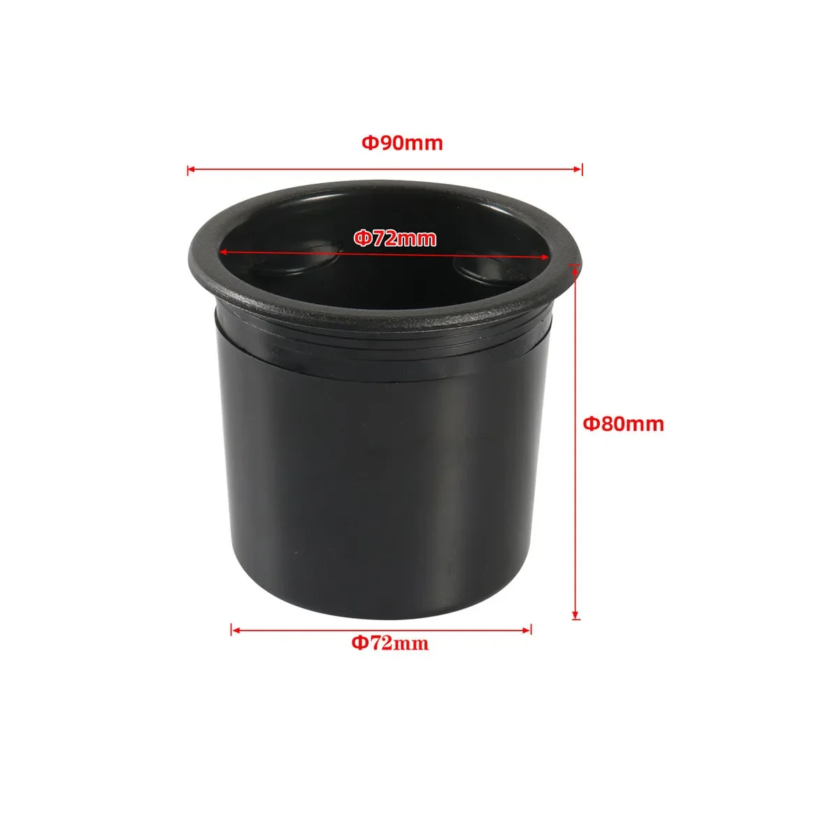 Black Plastic Cup Holders Boat RV Car Truck Inserts Universal Size
