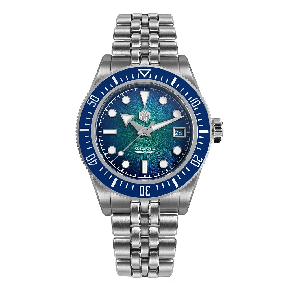 San Martin SN0148 40mm Men's Diver Watch Miyota 9015 Enamel